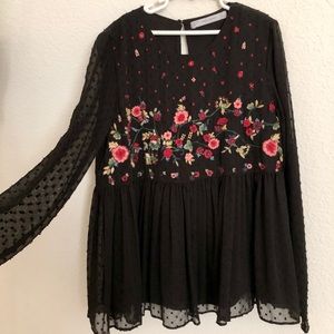 Zara long sleeve blouse